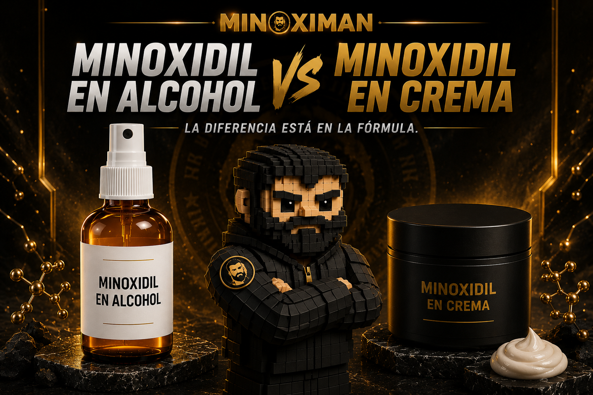 Minoxidil en alcohol o en crema: ¿cuál es mejor?