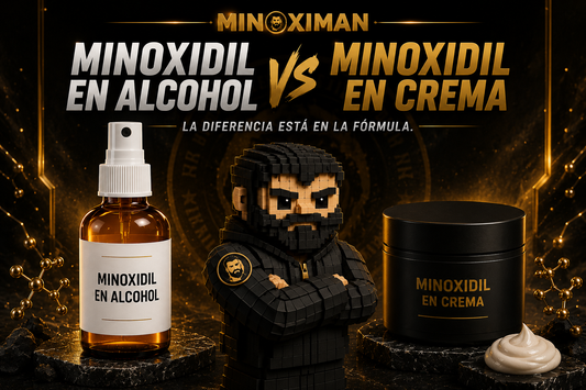 Minoxidil en alcohol o en crema: ¿cuál es mejor?
